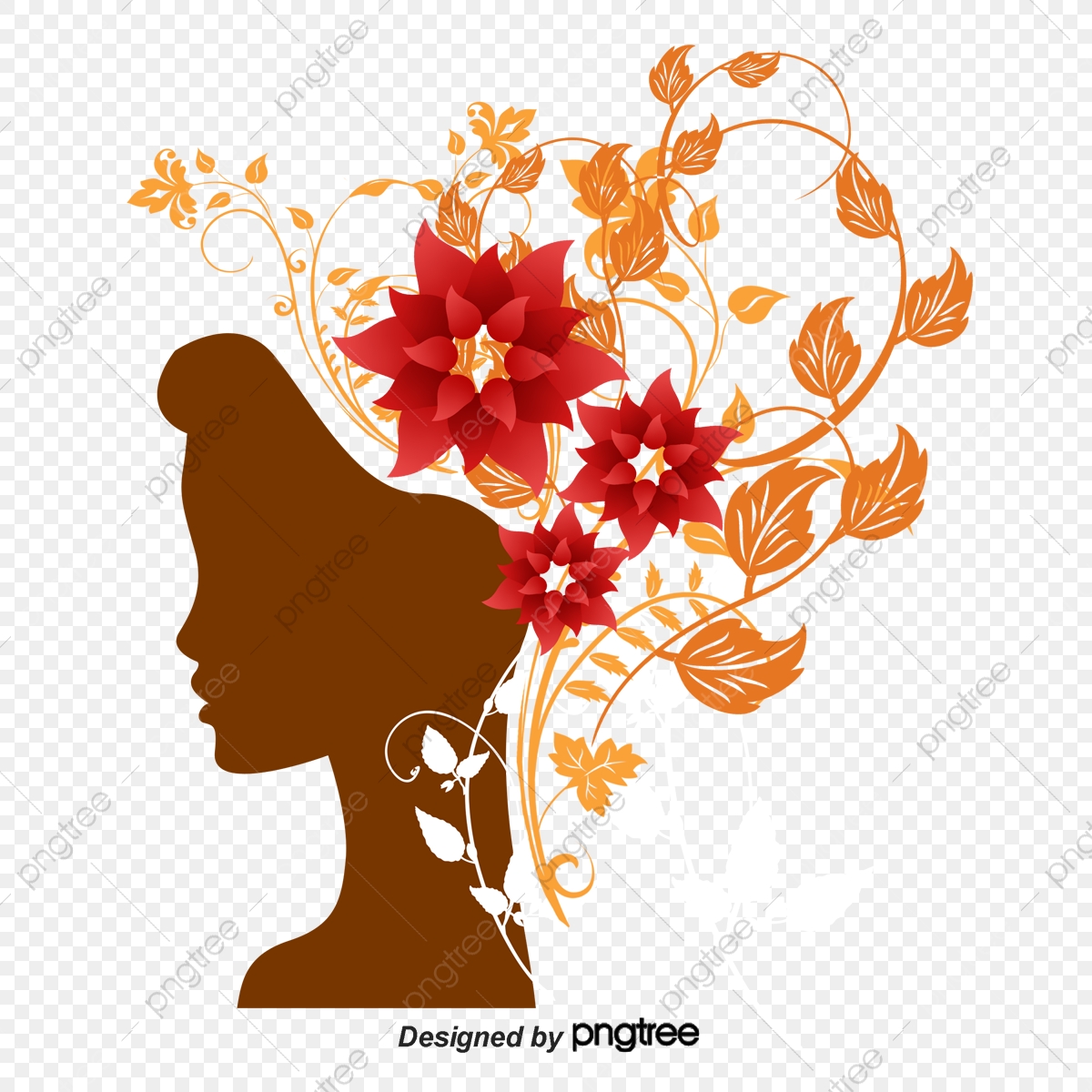 1200x1200 Symphony Flower Head Of A Woman Vector Material, Flower Vector