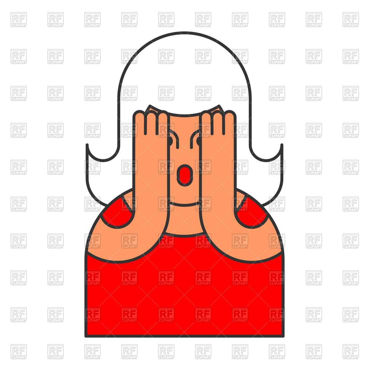 1200x1200 Oh My God Emotion Woman Icon Vector Image Of People Maryvalery