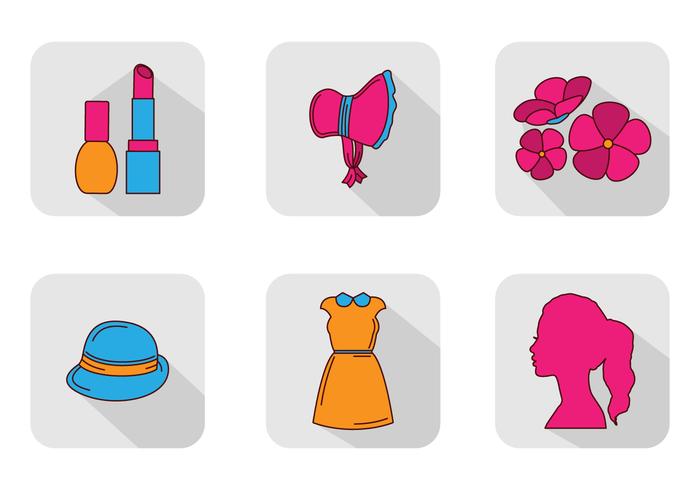 700x490 Woman Icon Vector Set Stock Images