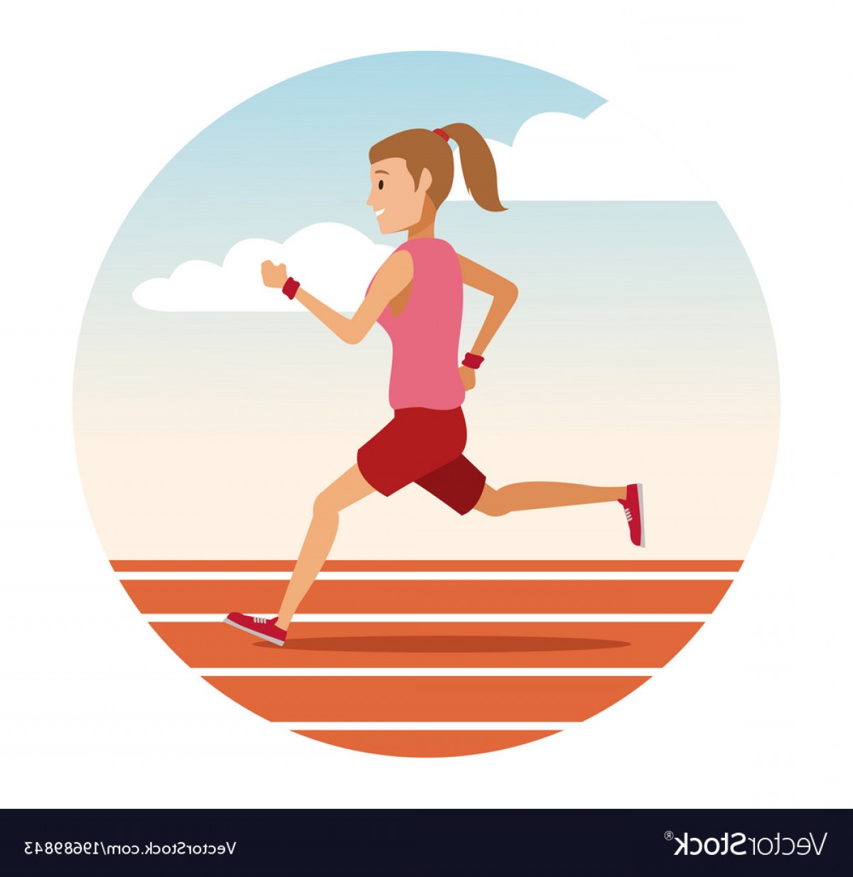 1200x1234 Woman Running On Track Round Icon Vector Cqrecords