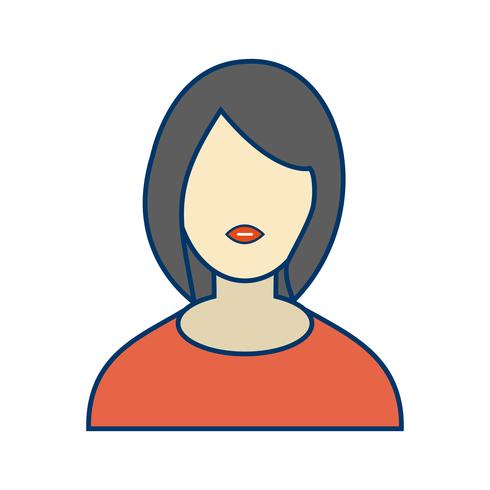 490x490 Female Avatar Icon Vector Illustration