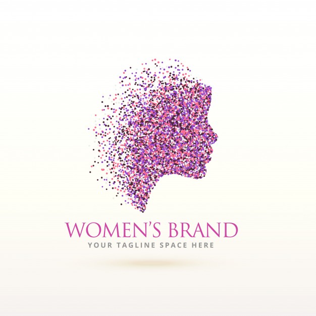 Silhouette Woman Logo With Particles Vector Free Download 626x626 Silhouette Woman Logo With Particles Vector Free Download