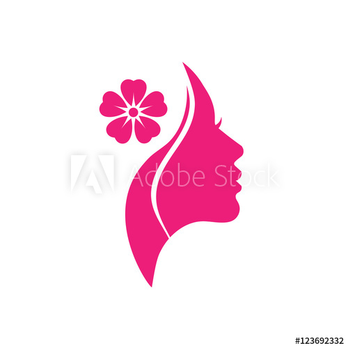 Vector Logo For Woman Salons And Shops A Young Beautiful Woman 500x500 Vector Logo For Woman Salons And Shops A Young Beautiful Woman
