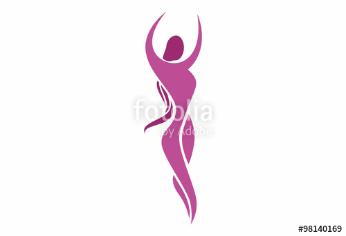 Abstract Purple Shape Of Beautiful Woman Logo Stock Image 500x342 Abstract Purple Shape Of Beautiful Woman Logo Stock Image