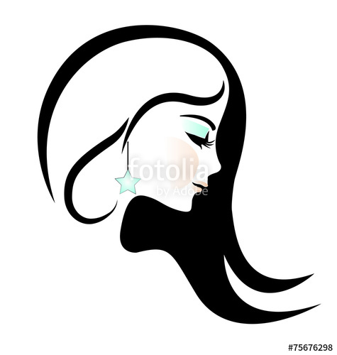 Beauty Woman Portrait Logo Vector Design Stock Image And Royalty 475x500 Beauty Woman Portrait Logo Vector Design Stock Image And Royalty