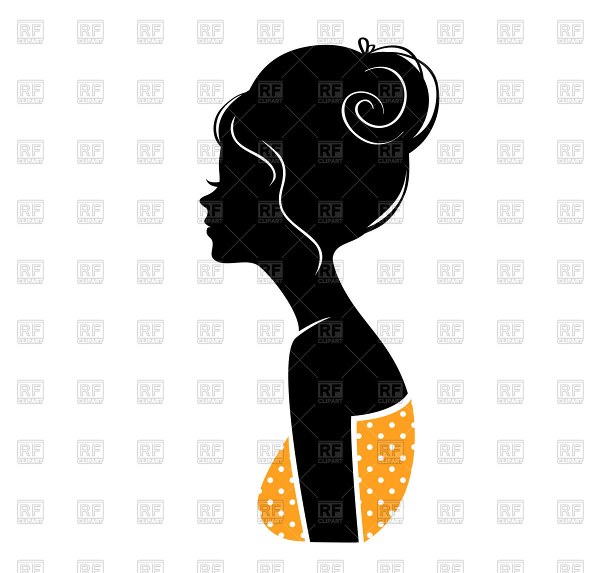 1200x1146 Silhouette Of Woman In Profile Vector Image Of People Sonneon