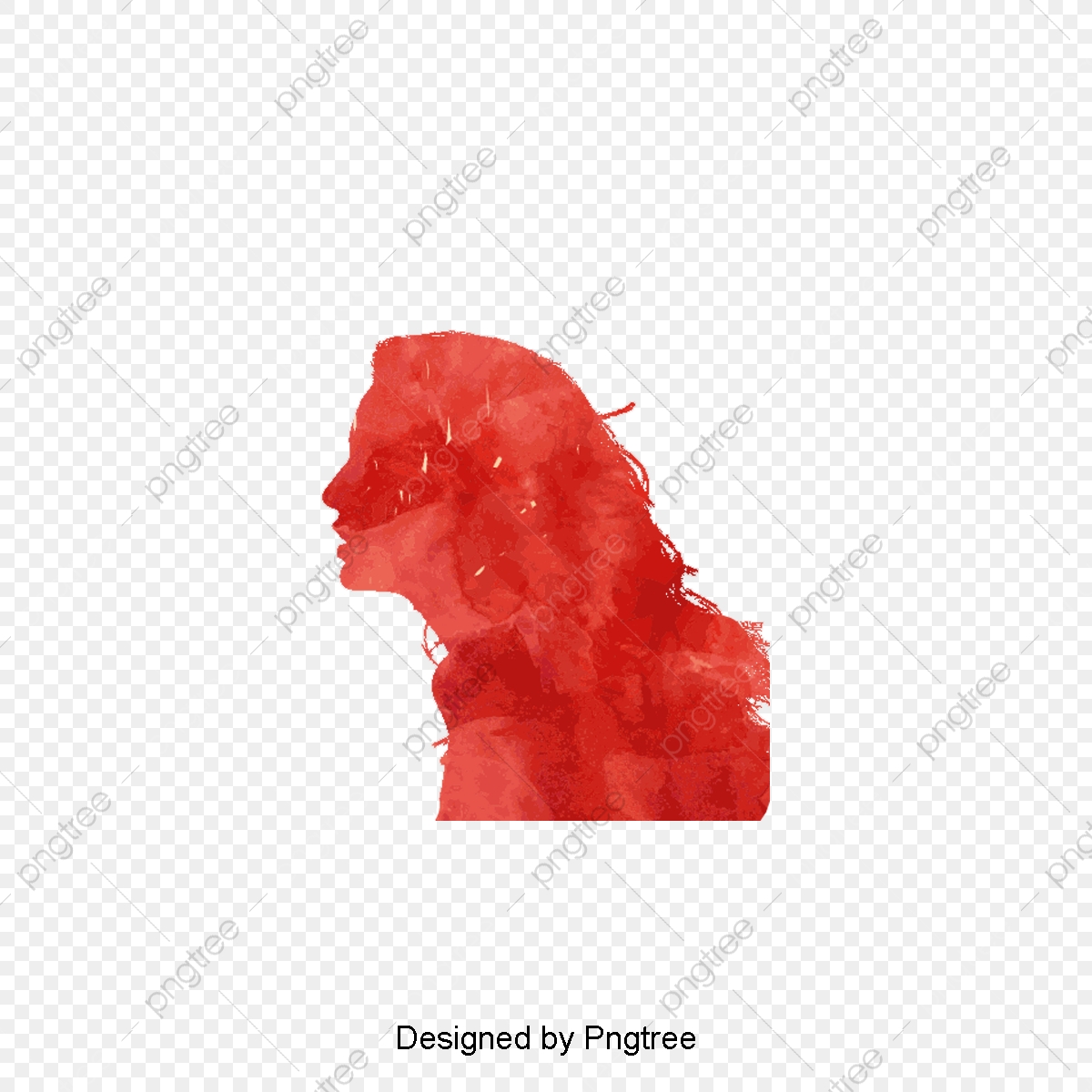 1200x1200 Watercolor Woman In Profile Vector Material, Drawing Girl, Girl