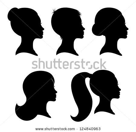 450x437 Woman, Profile Head Silhouette Icon