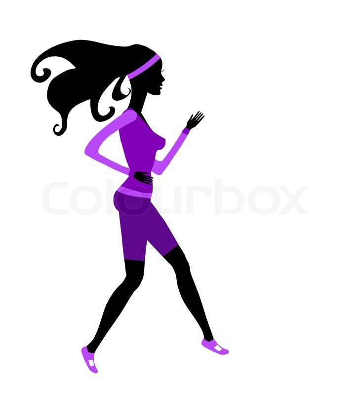 723x800 Beautiful Girl On The Run Vector Stock Vector Colourbox