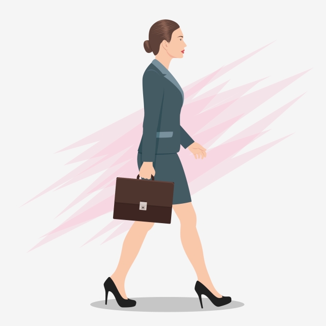Side View Of A Business Woman Walking Forward, Walking, Business 640x640 Side View Of A Business Woman Walking Forward, Walking, Business