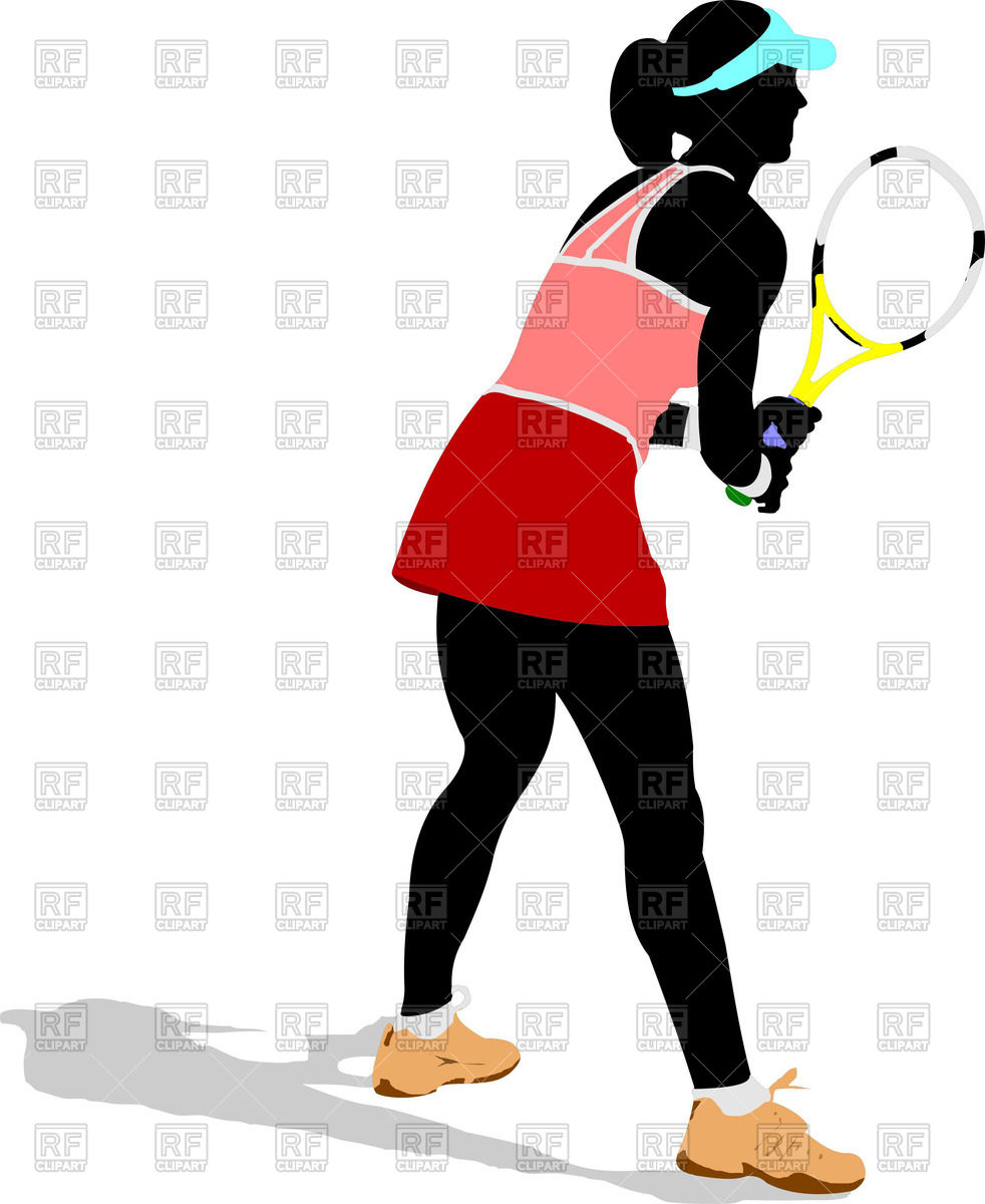 Silhouette Of Woman Tennis Player 982x1200 Silhouette Of Woman Tennis Player
