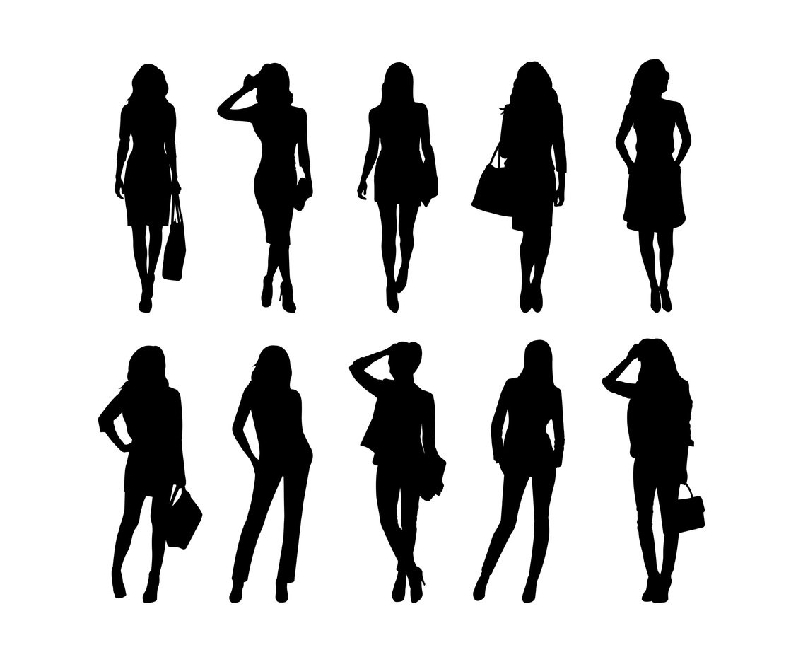 Woman Silhouette Vector at Vectorified.com | Collection of Woman ...