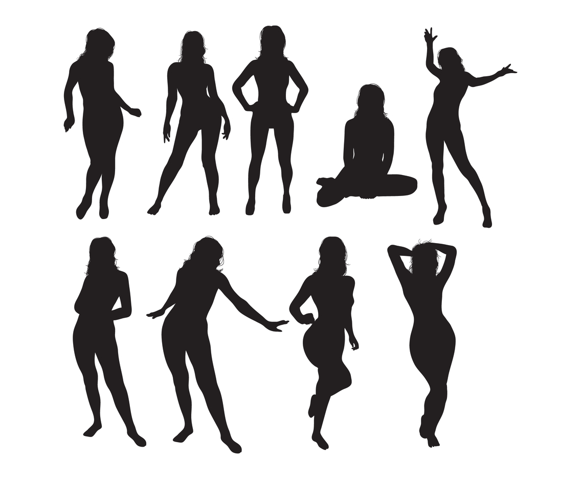 1136x936 Woman Silhouette Vector Pack Vector Art Graphics