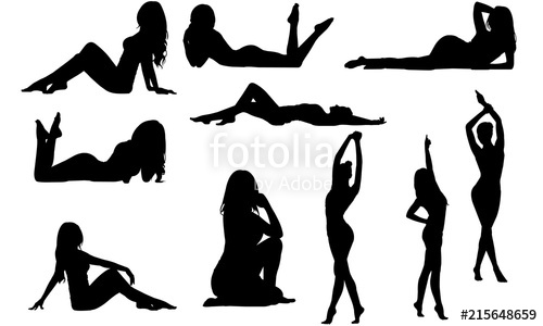 500x300 Fit Woman Silhouette Sensual Female Vector Beautiful Girl