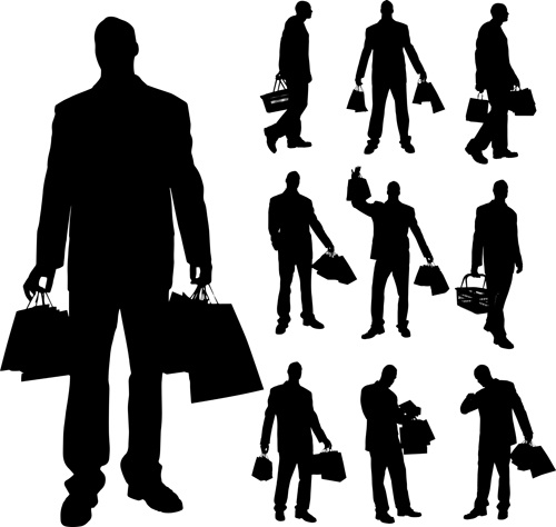 500x474 Different Occupations Man And Woman Silhouettes Vector Free Vector
