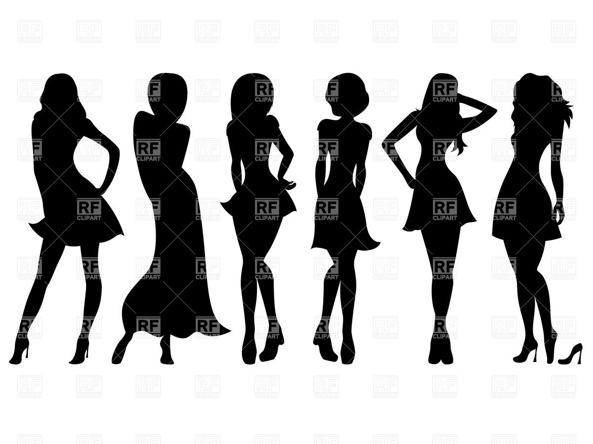 1200x900 Attractive Women Silhouettes Vector Image Of Silhouettes, Outlines