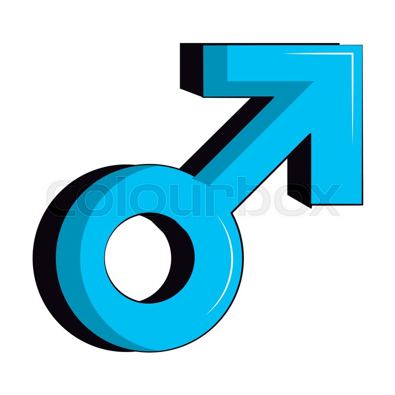 800x800 Male Gender Symbol Vector Illustration Stock Vector Colourbox