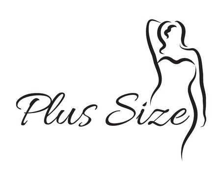 450x354 Plus Size Woman Curvy Woman Symbol Vector Illustration Royalty