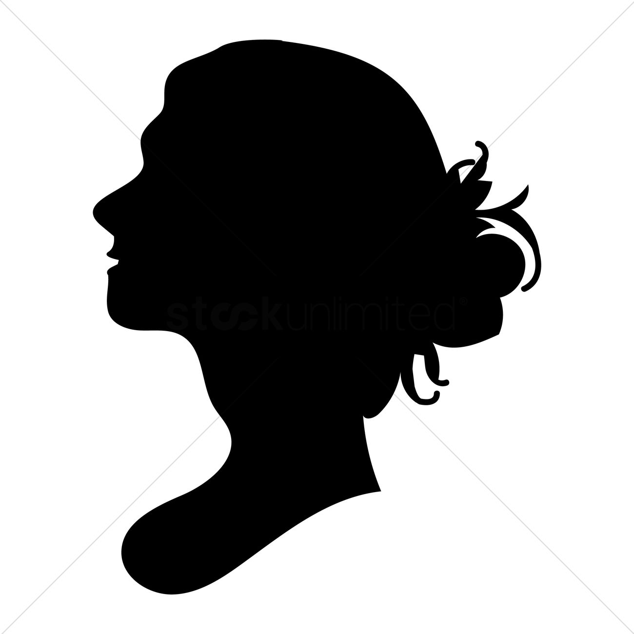 1300x1300 Silhouette Of A Woman Vector Image