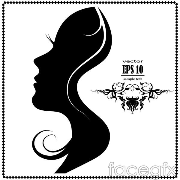 600x600 Woman Face Silhouette Vector Infinity Symbols Woman Face