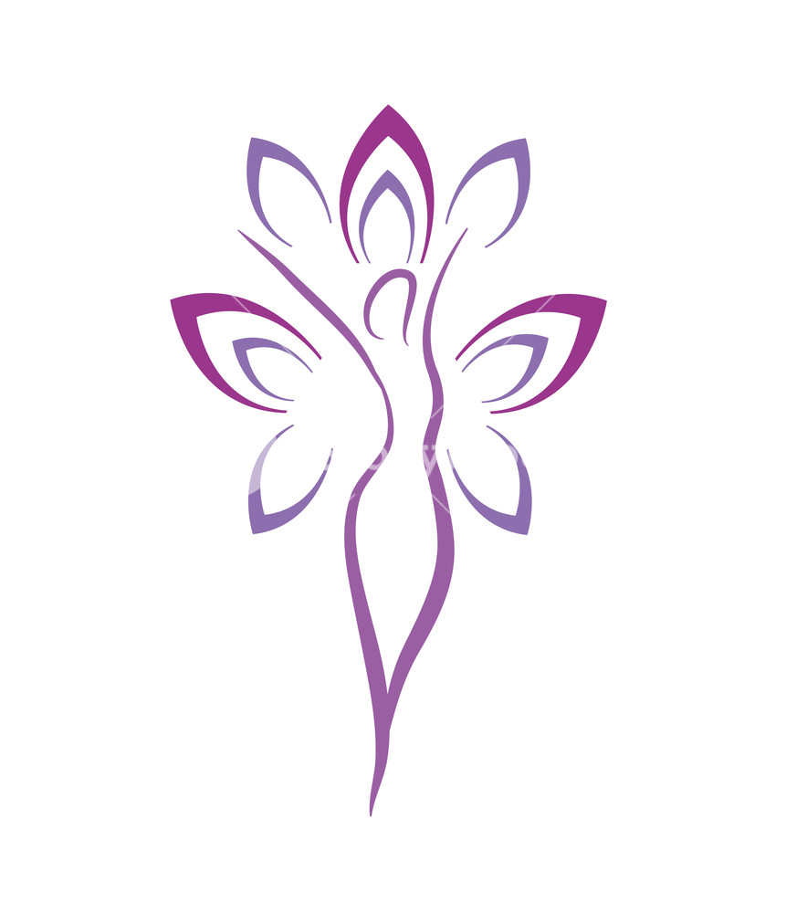 861x1000 Silhouette Woman With Flowers To Healthy Treatment Vector