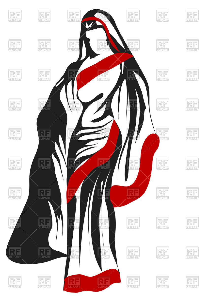 849x1200 Silhouette Of Sari Woman Vector Image Of Silhouettes, Outlines