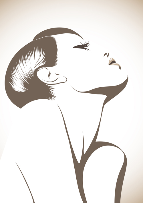 500x707 Stylish Woman Hairstyle Elements Vector Free Download