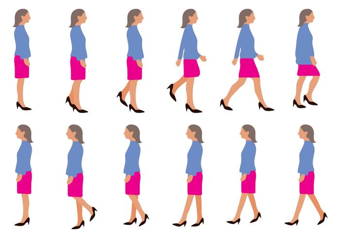 Woman Walking Vector at Vectorified.com | Collection of Woman Walking ...