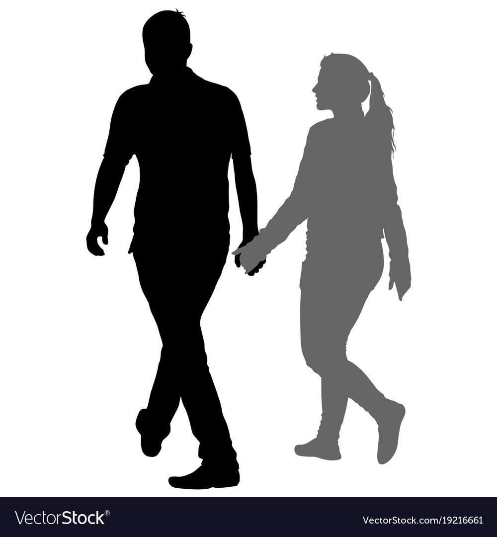 1000x1080 Man And Woman Walking Silhouette