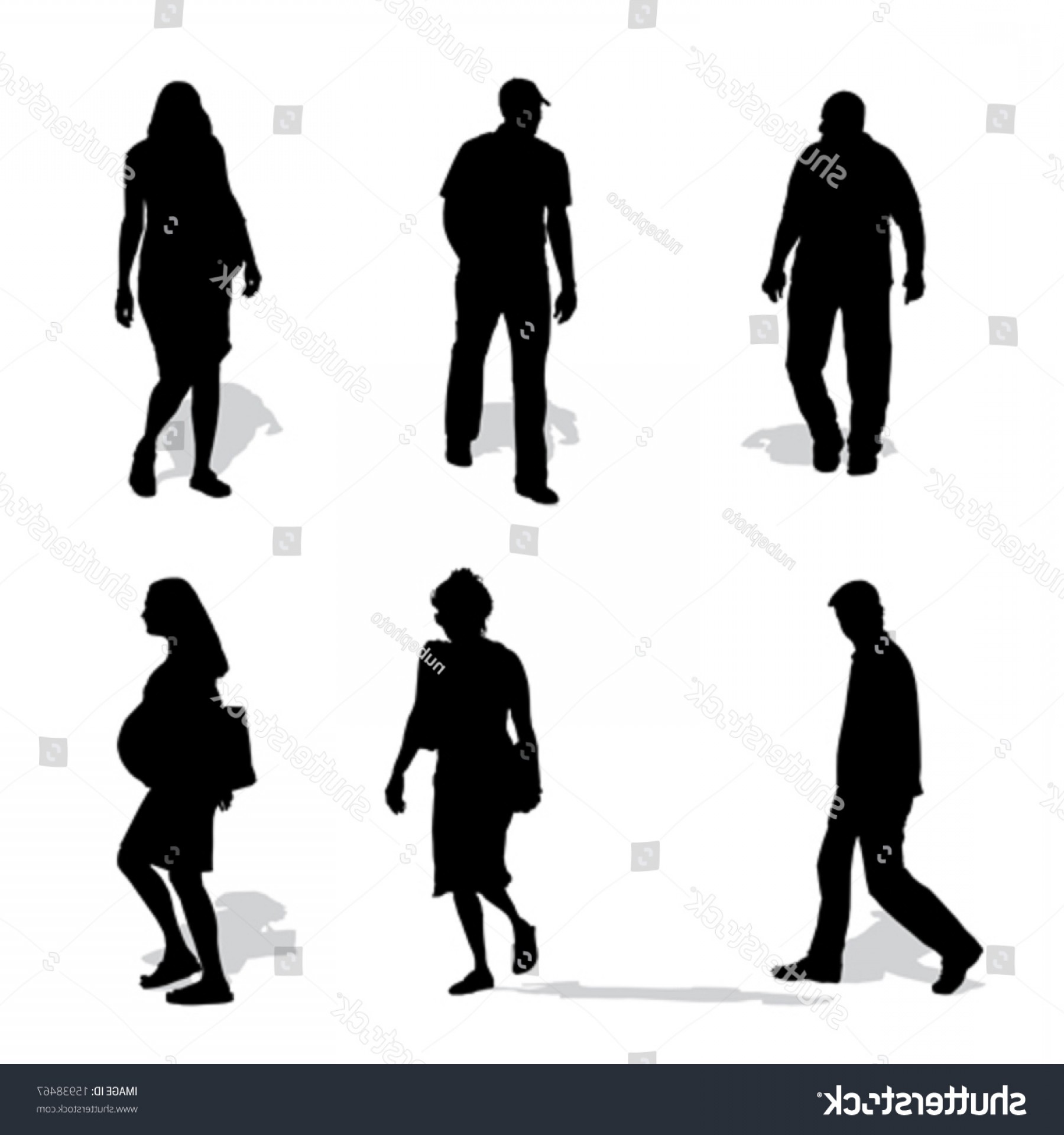 1800x1920 Men Women Walking Vector Silhouettes Soidergi