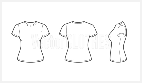 Women T Shirt Vector