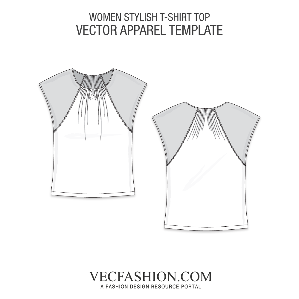 1000x1000 Women T Shirt Top Vector Template
