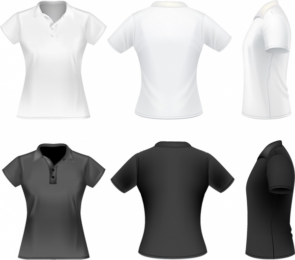 600x530 Women Polo T Shirt Free Vector In Adobe Illustrator