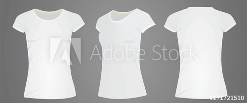 500x210 Women T Shirt Vector Illustration