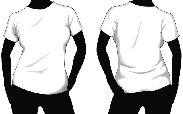 640x400 Women Tshirt Template