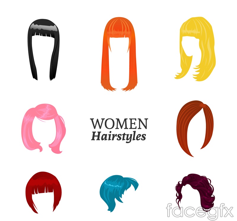 800x747 Color Women's Hair Styles Vector Over Millions Vectors, Stock