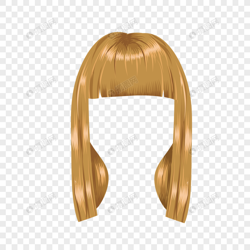 860x860 Womens Hair Dyed Yellow Hair Design Vector Png Image Picture Free