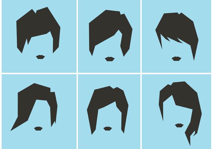 700x490 Free Women's Hair Style Vectors