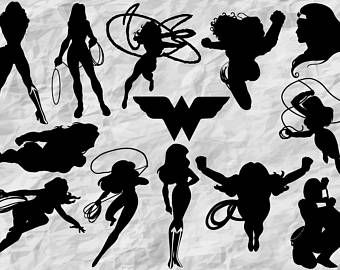 Wonder Woman Silhouette Vector