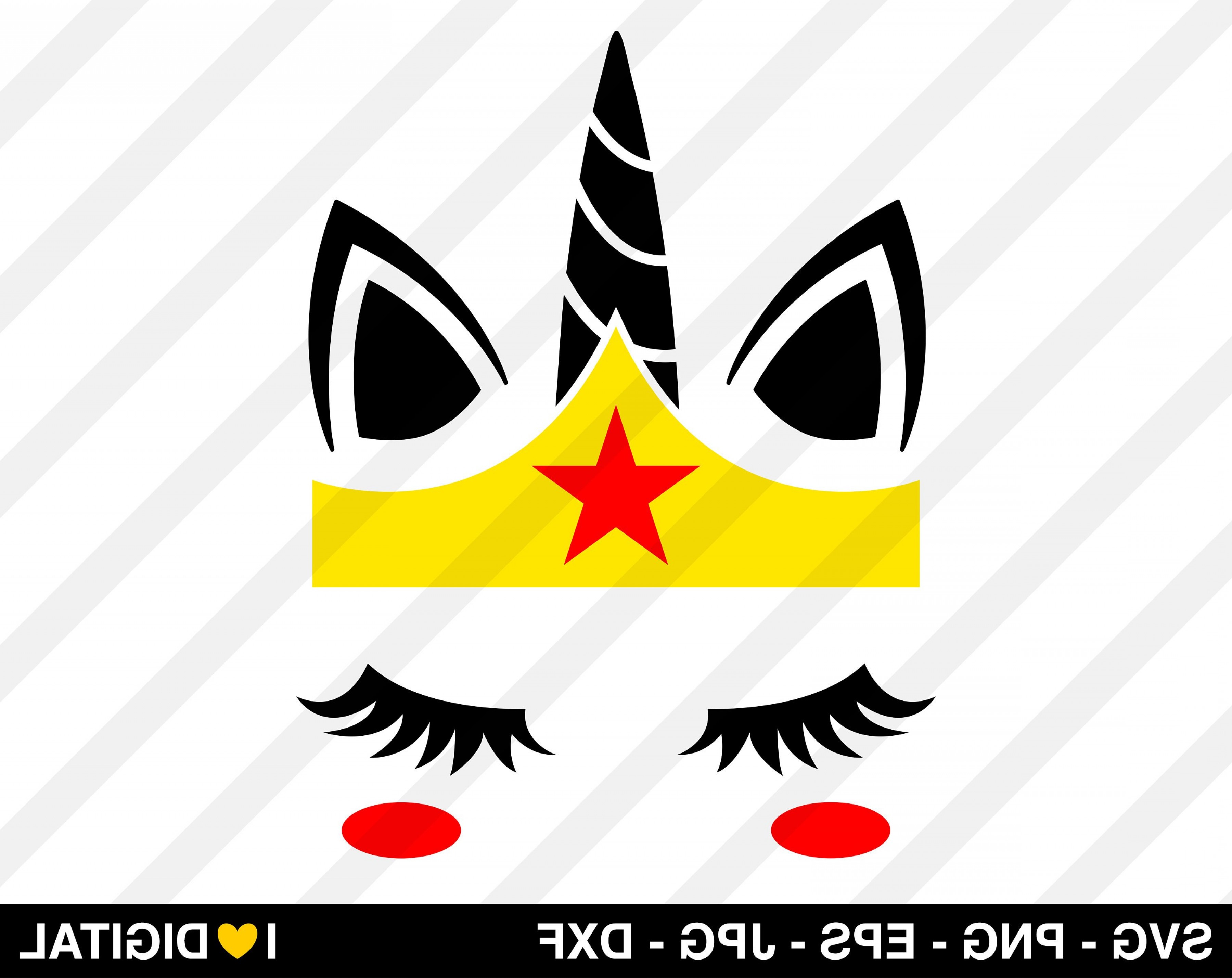 3600x2858 Unicorn Face Vector Wonder Woman Geekchicpro