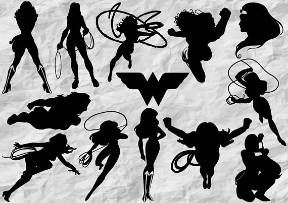 570x403 Wonder Woman Silhouette Vector