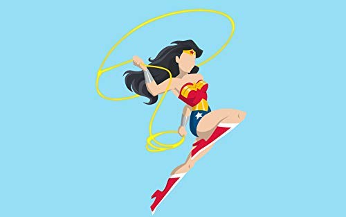 500x313 Wonder Woman Vector Style Wall Art Canvas Print Decor