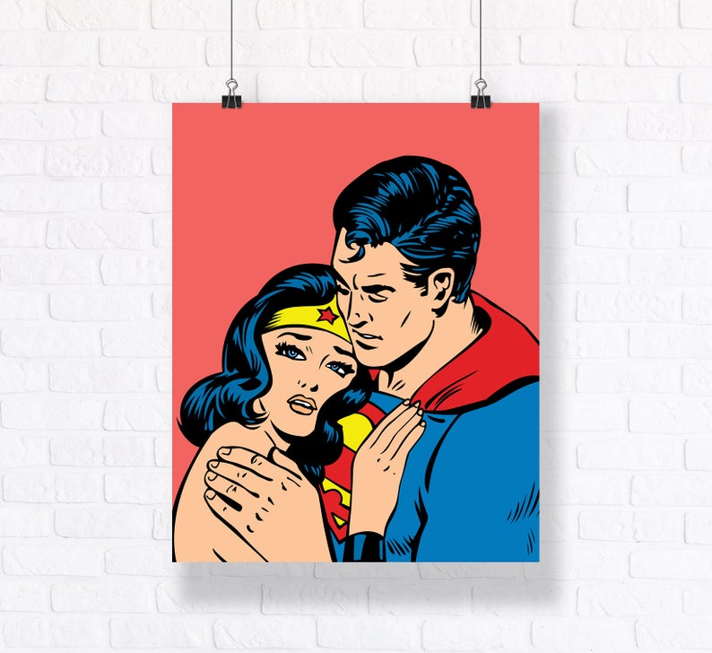 794x728 Together Forever Superman And Wonder Woman Vector Etsy