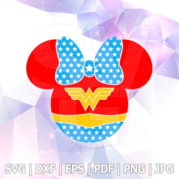 570x570 Wonder Woman Minnie Mouse Dxf Layered Vector Etsy