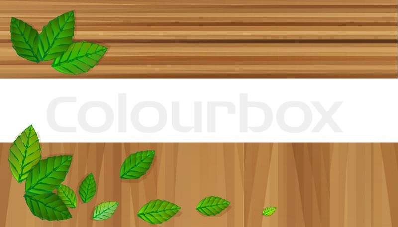 Vector Wooden Banners With Leaves Stock Vector Colourbox 800x456 Vector Wooden Banners With Leaves Stock Vector Colourbox