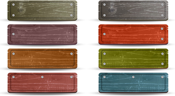 Wooden Banner Collection Free Vector In Adobe Illustrator 600x330 Wooden Banner Collection Free Vector In Adobe Illustrator