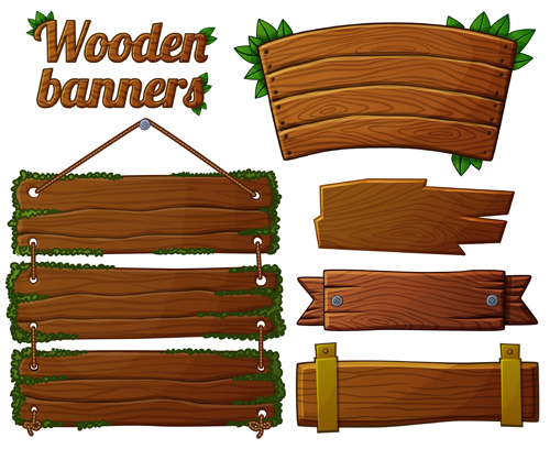 Wood Banner Vector at Vectorified.com | Collection of Wood Banner ...