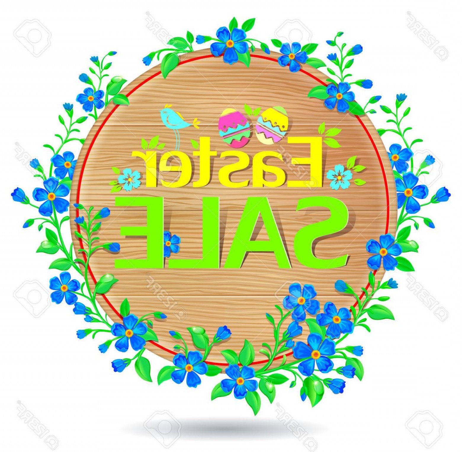 Photostock Vector Easter Sale Banner On The Background Of Wood 1560x1526 Photostock Vector Easter Sale Banner On The Background Of Wood