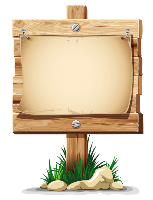 Wooden Board With Grass Vector Free Download 500x653 Wooden Board With Grass Vector Free Download