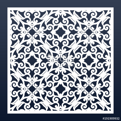 Square Ornamental Template For Laser Cutting Or Wood Carving 500x500 Square Ornamental Template For Laser Cutting Or Wood Carving